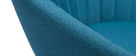Tabourets de bar design tissu bleu canard 65 cm (lot de 2) SHERU
