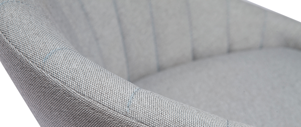 Tabourets de bar design tissu gris clair 65 cm (lot de 2) SHERU