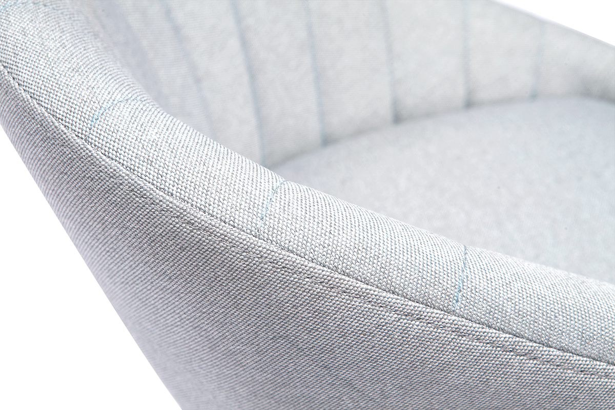 Tabourets de bar design tissu gris clair 65 cm (lot de 2) SHERU