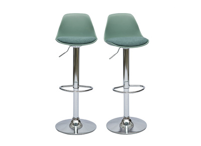 Tabourets de bar design vert de gris (lot de 2) STEEVY
