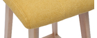 Tabourets de bar en tissu effet velours jaune moutarde H65 cm (lot de 2) KLARIS