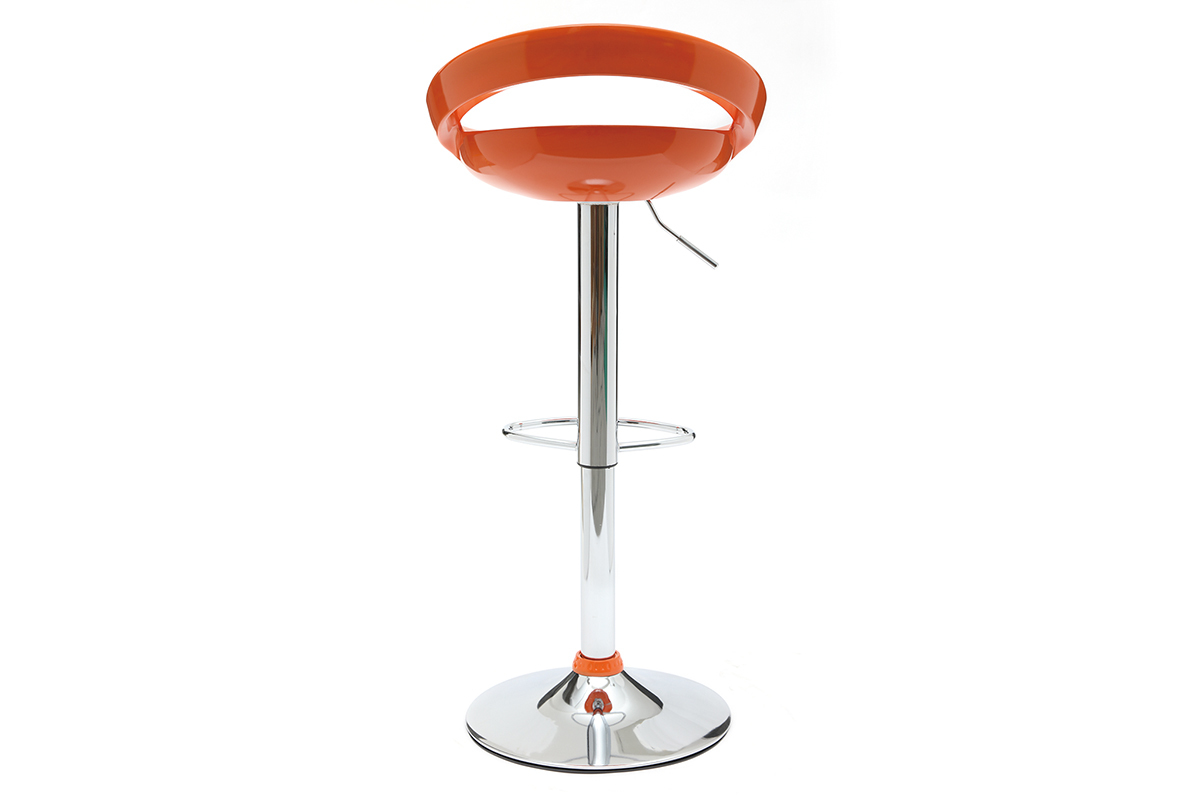 Tabourets de bar modernes orange COMET (lot de 2)