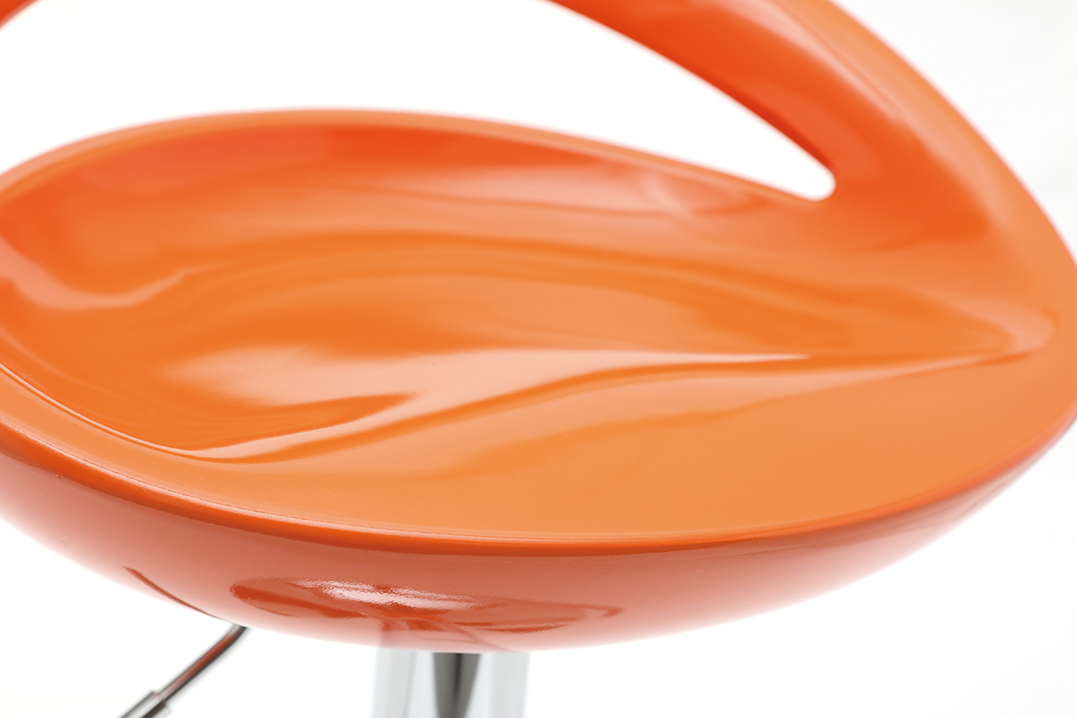 Tabourets de bar modernes orange COMET (lot de 2)