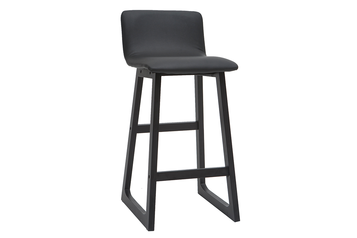 Tabourets de bar noirs H65 cm (lot de 2) OSAKA