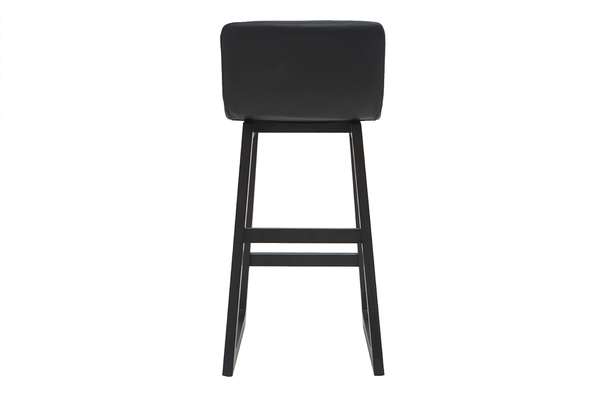 Tabourets de bar noirs H65 cm (lot de 2) OSAKA