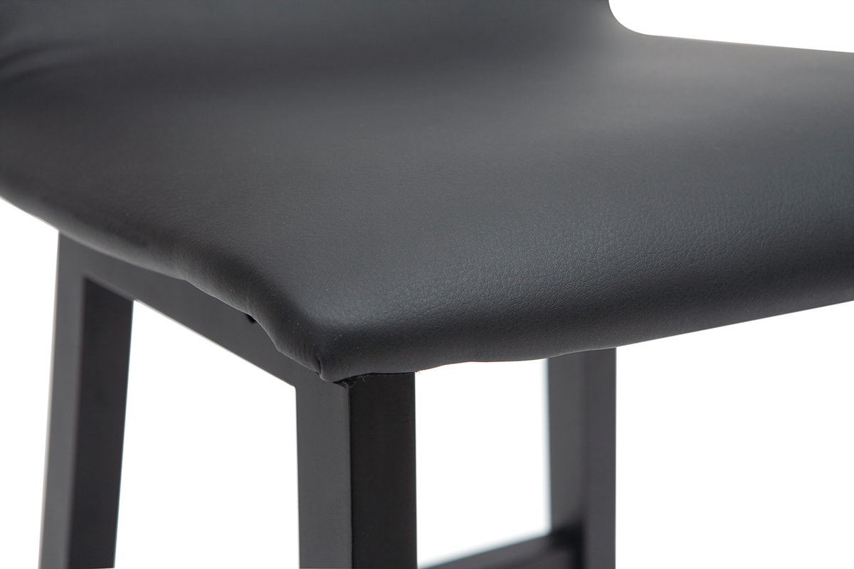 Tabourets de bar noirs H65 cm (lot de 2) OSAKA