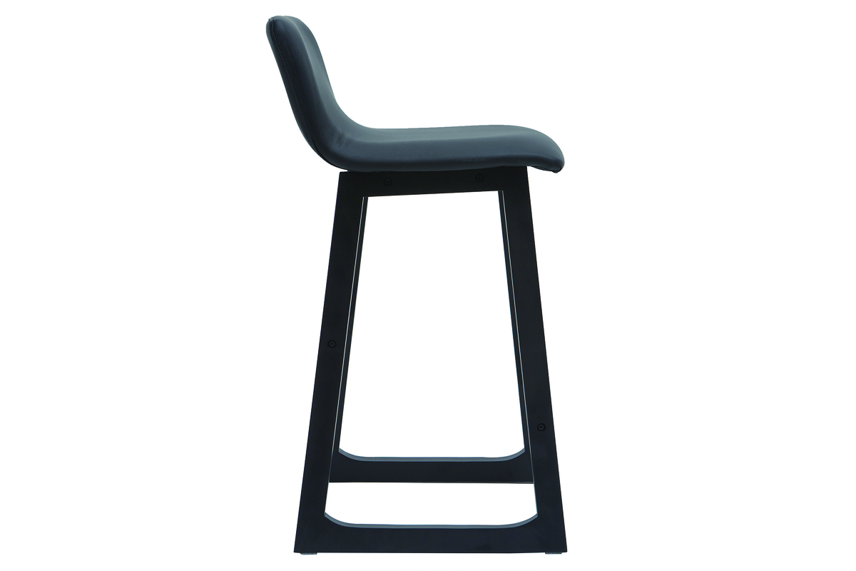 Tabourets de bar noirs H65 cm (lot de 2) OSAKA