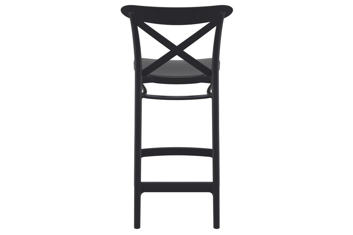 Tabourets de bar noirs H65 cm int�rieur / ext�rieur (lot de 4) GERMAIN