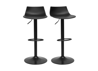 Tabourets de bar réglables design noirs (lot de 2) KELLY