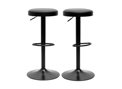 Tabourets de bar réglables noirs (lot de 2) BYRON