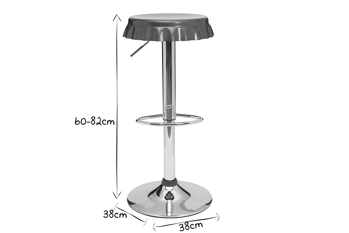 Tabourets de bar rouge bordeaux NEW CAPSULE (lot de 2)