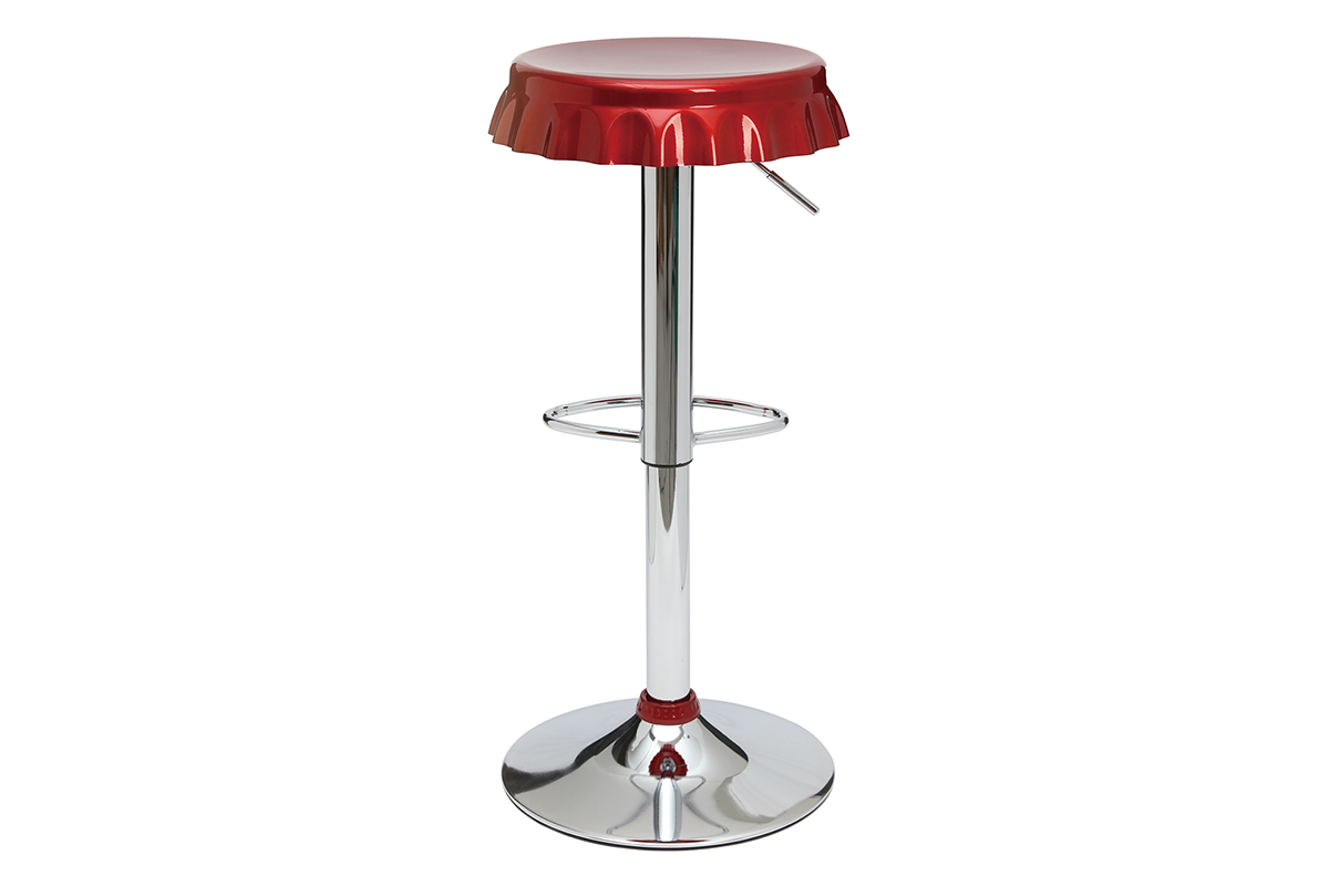 Tabourets de bar rouge bordeaux NEW CAPSULE (lot de 2)