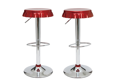 Tabourets de bar rouge bordeaux NEW CAPSULE (lot de 2)