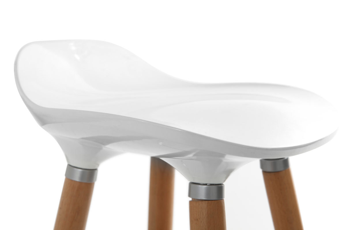 Tabourets de bar scandinaves blancs H74 cm (lot de 2) GILDA