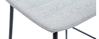 Tabourets de bar tissu et métal gris clair  65 cm (lot de 2) SAURY