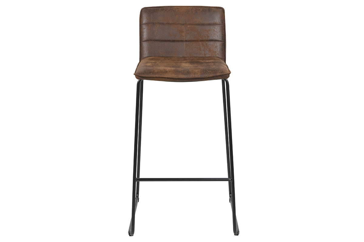 Tabourets de bar vintage marron (lot de 2) CLINT