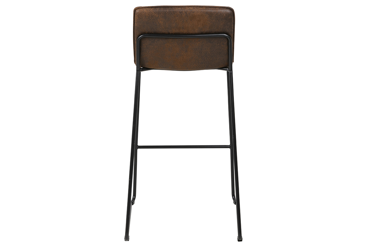 Tabourets de bar vintage marron (lot de 2) CLINT