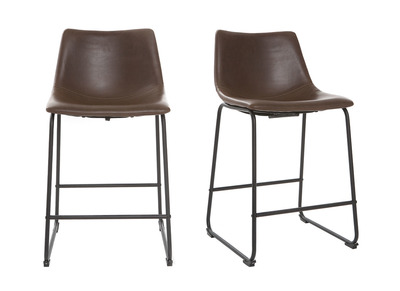 Tabourets de bar vintage marron 61 cm (lot de 2) NEW ROCK