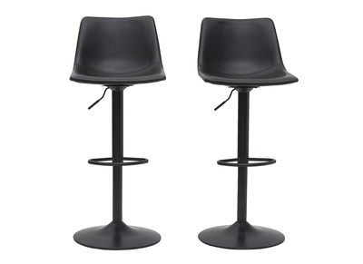 Tabourets de bar vintage réglables pivotants noirs (lot de 2) NEW ROCK