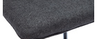 Tabourets de bar vintage tissu gris foncé (lot de 2) H62 cm FARELL
