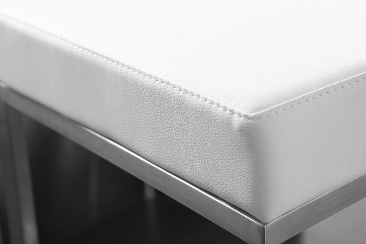 Tabourets design blanc (lot de 2) Omicron