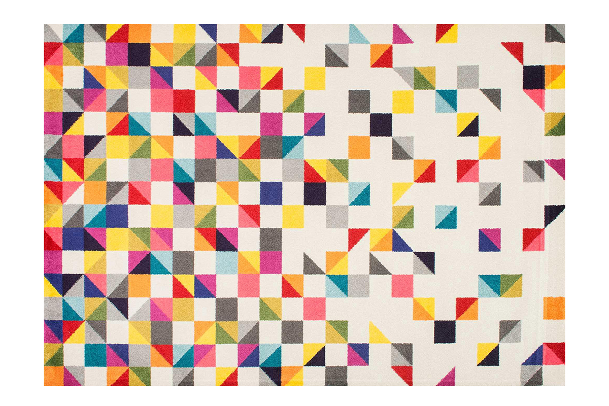 Tapis � motif graphique multicolore 160 x 230 cm RUBIKS