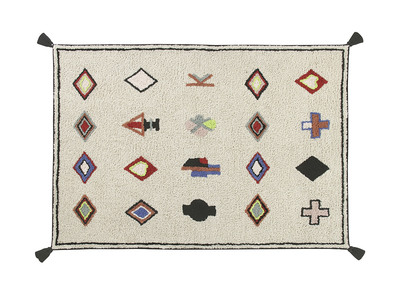 Tapis &agrave; motifs coton 140x200cm LIMA