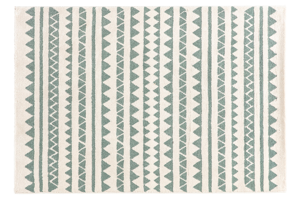 Tapis � motifs graphiques bleu clair 120 x 170 cm TAYA