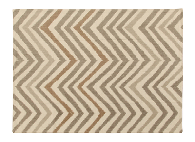 Tapis beige &agrave; motifs 140 x 200 cm ZIGZAG