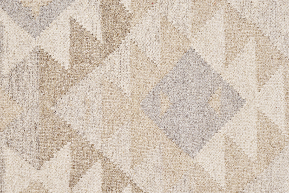 Tapis berbre beige  motifs en laine et coton 160 x 230 cm MAKA