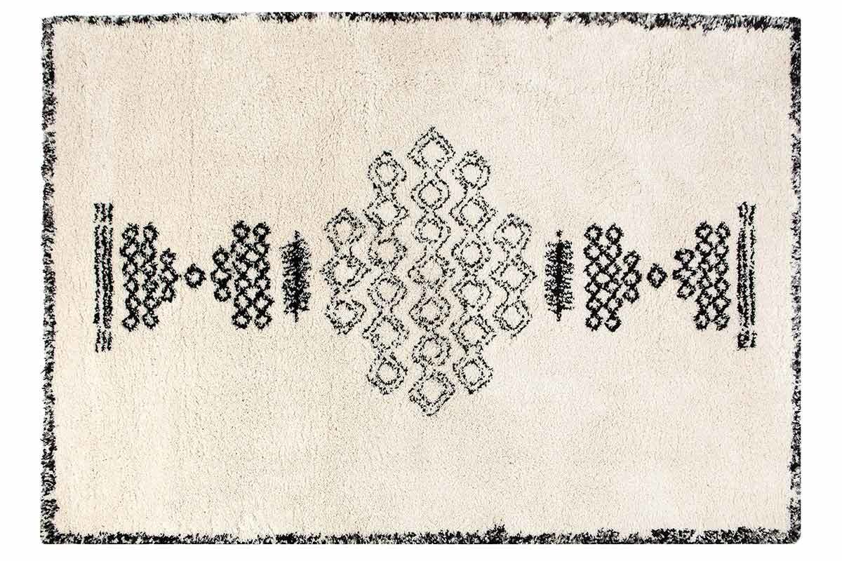 Tapis berb�re noir et blanc 200 x 290 cm OYO