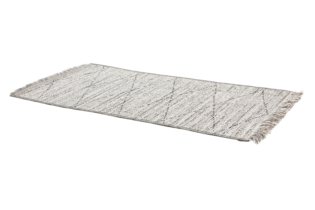Tapis blanc berb�re � motifs L60 x L110 cm BADILA