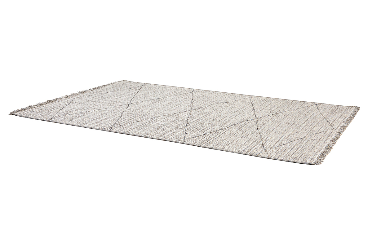 Tapis blanc type berb�re � motif losange 160 x 230cm BADILA