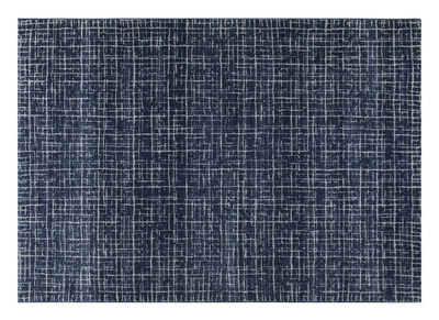 Tapis bleu &agrave; motif graphique 200 x 290 cm SAPHIR