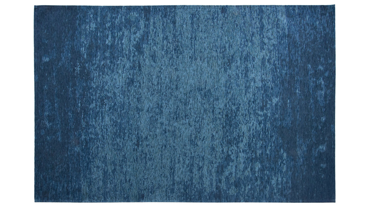 Tapis bleu acrylique-coton 155x230 STONE
