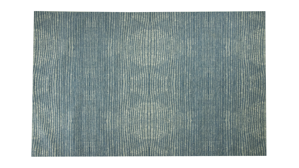 Tapis bleu gris acrylique-coton 155x230 SNAKE