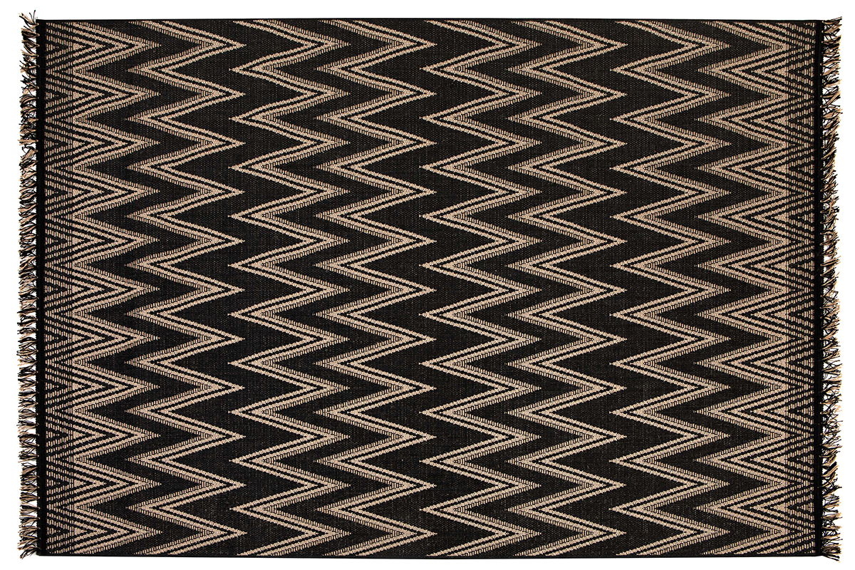Tapis chevrons noir 200 x 290 cm MISSO