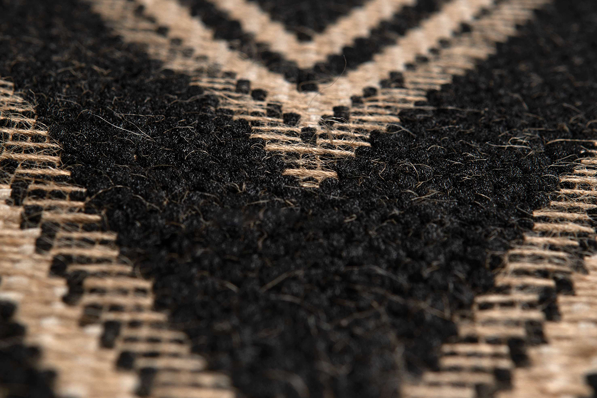 Tapis chevrons noir 200 x 290 cm MISSO