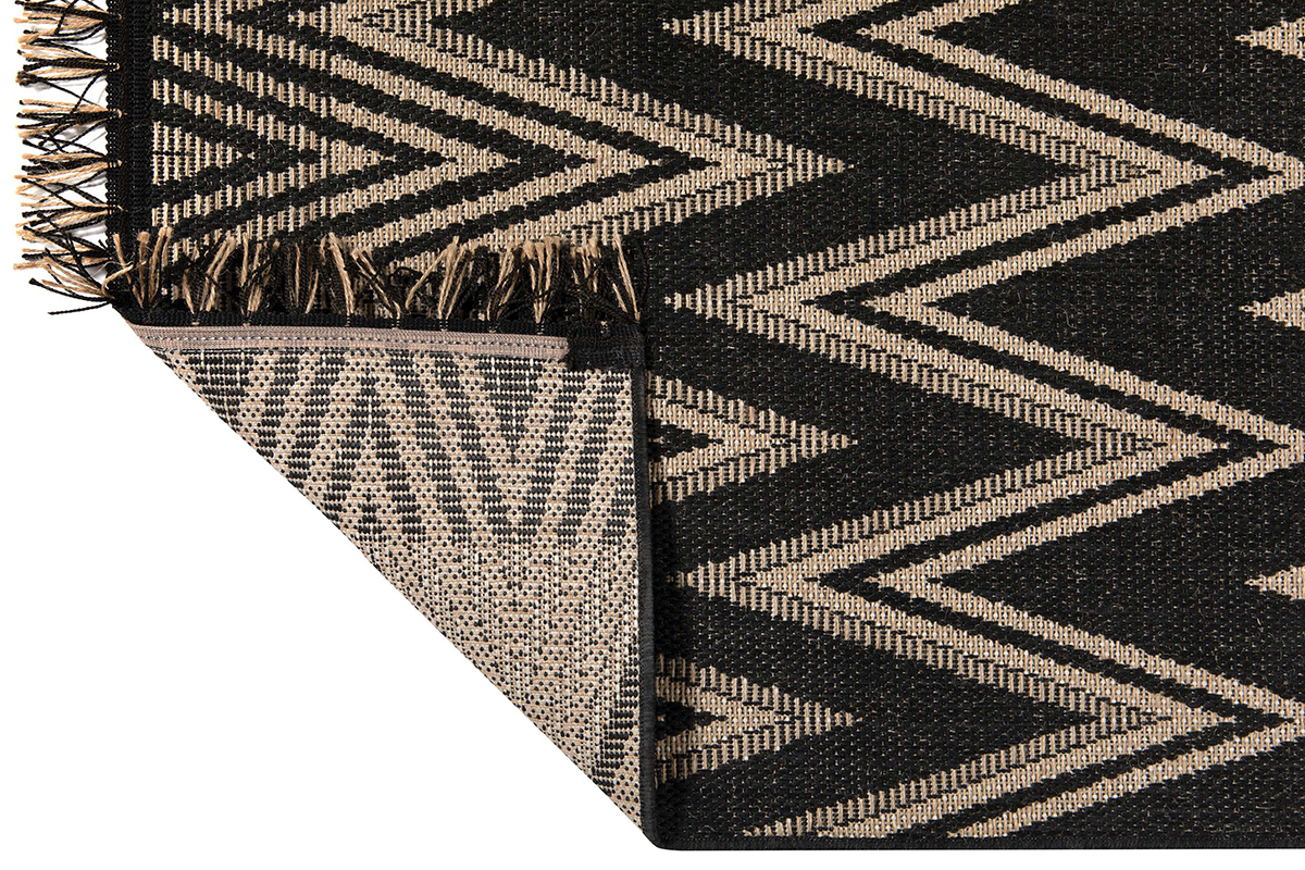 Tapis chevrons noir 200 x 290 cm MISSO