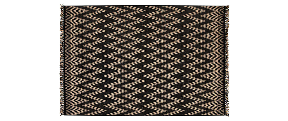 Tapis chevrons noir 200 x 290 cm MISSO