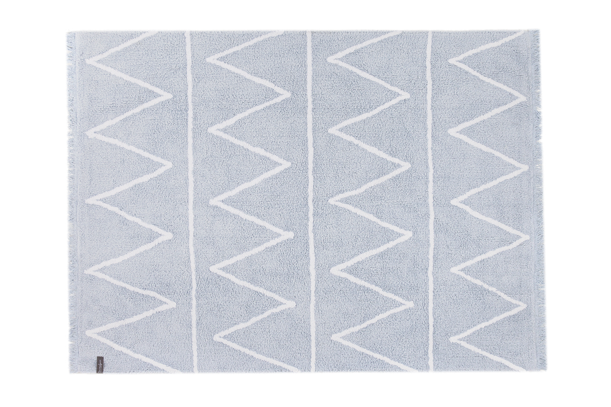 Tapis coton 120x160cm bleu ALISHIA