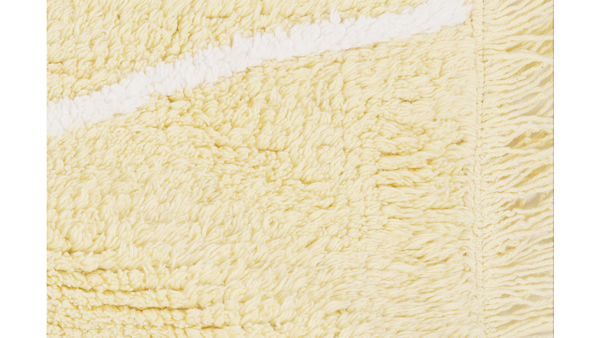 Tapis coton 120x160cm jaune ALISHIA
