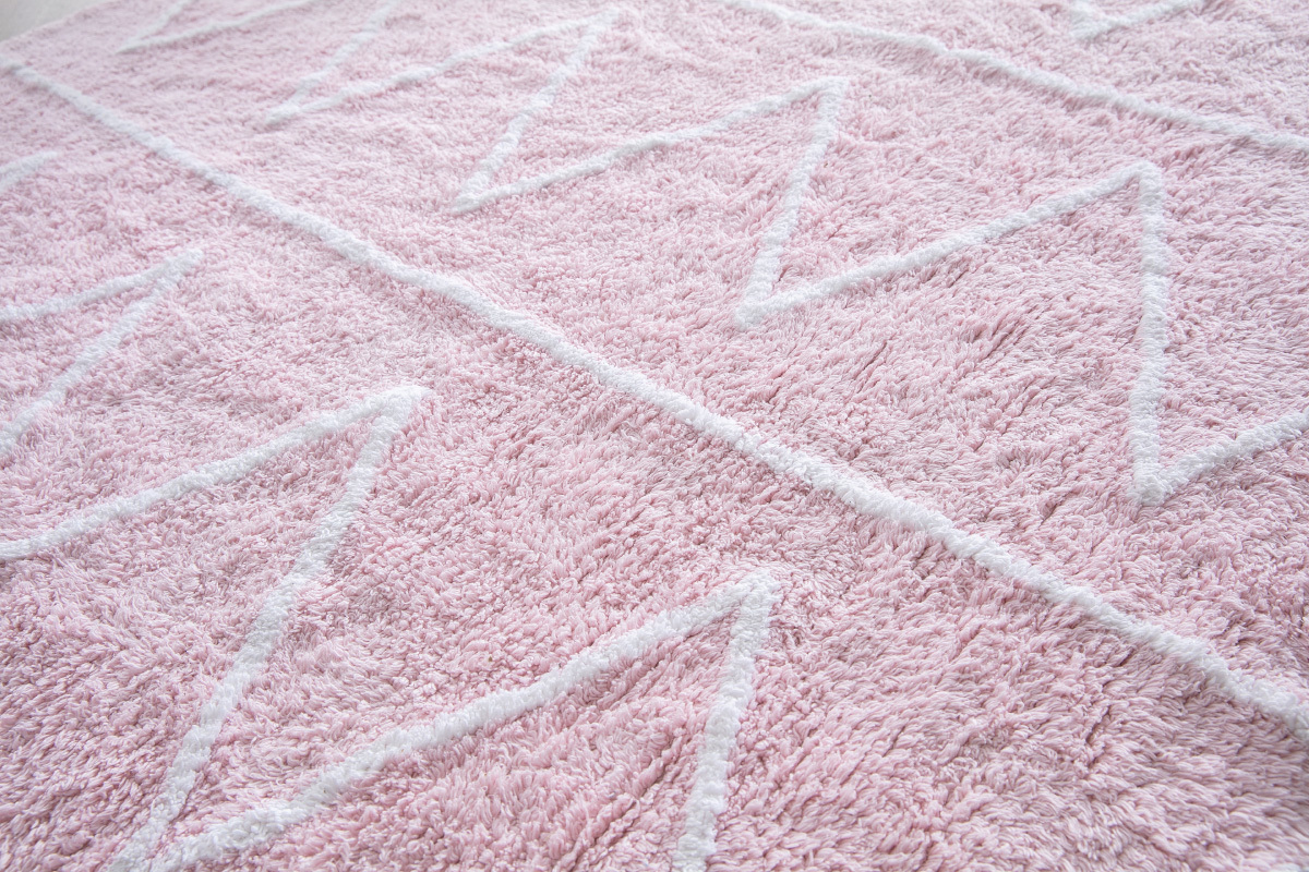 Tapis coton 120x160cm rose ALISHIA