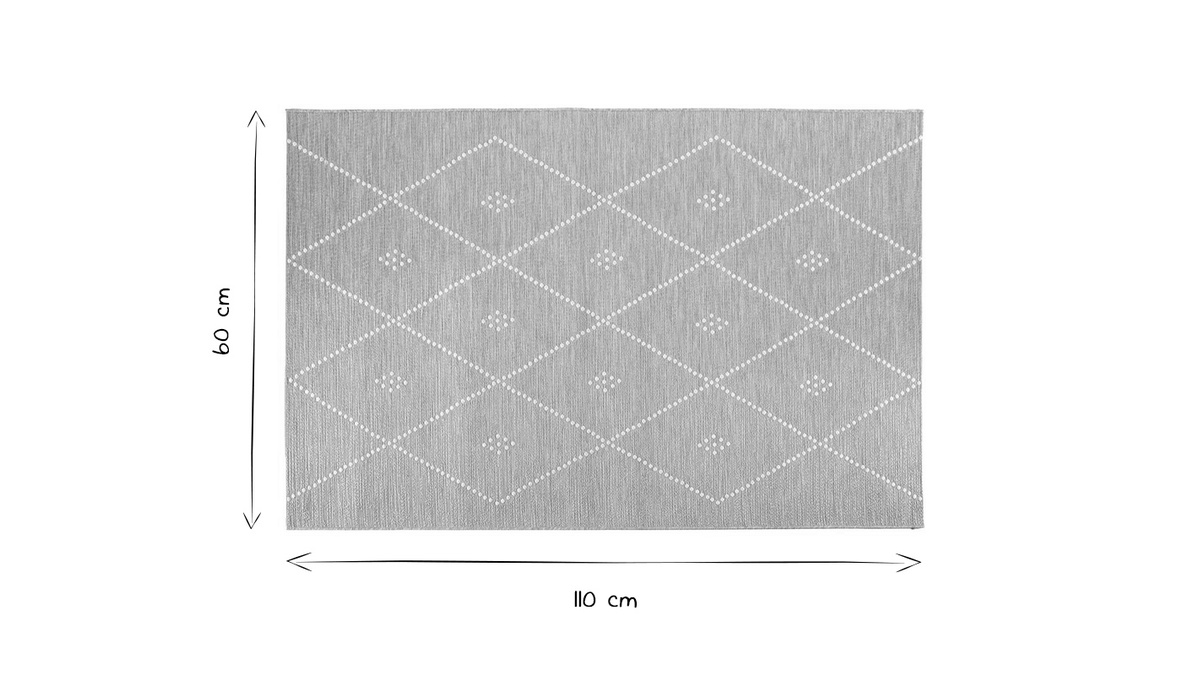 Tapis / Descente de lit pour l'intrieur et l'extrieur beige 60 x 110 cm ASMA