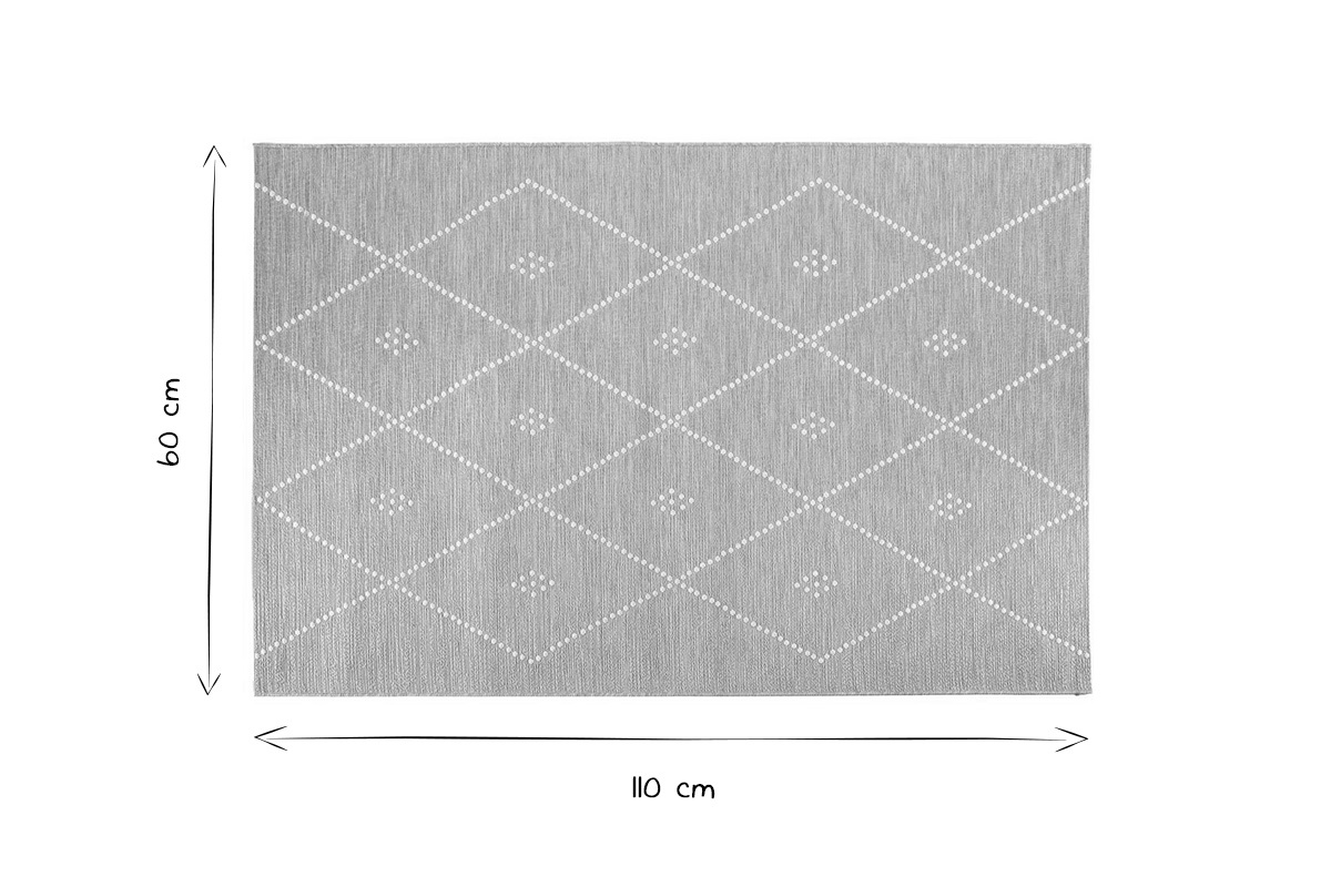 Tapis / Descente de lit pour l'int�rieur et l'ext�rieur beige 60 x 110 cm ASMA