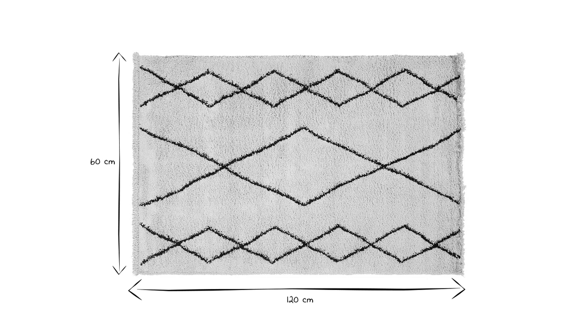 Tapis / Descente de lit style berbère 60 x 120 cm TRIBU - Miliboo