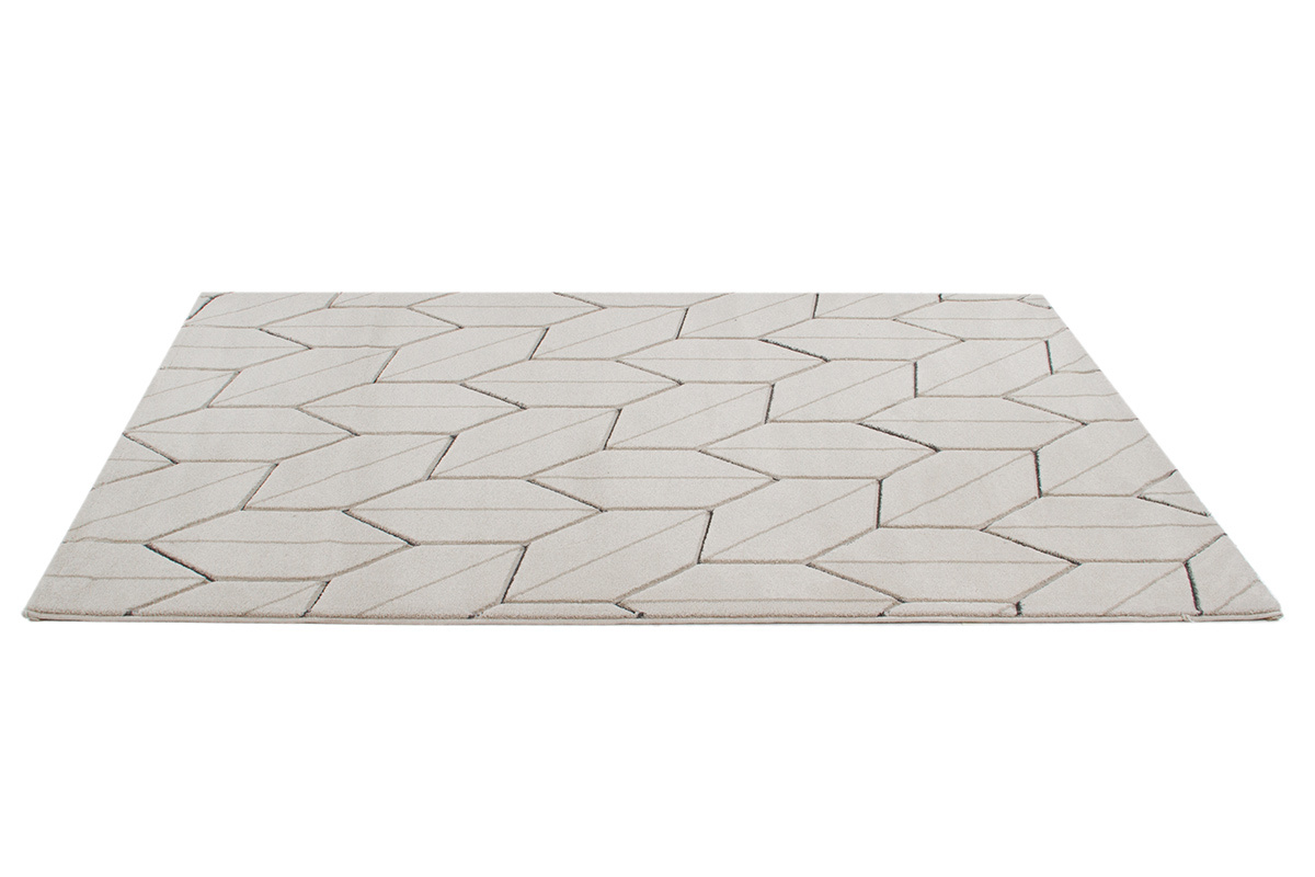 Tapis design beige naturel 160 x 230 cm CORN