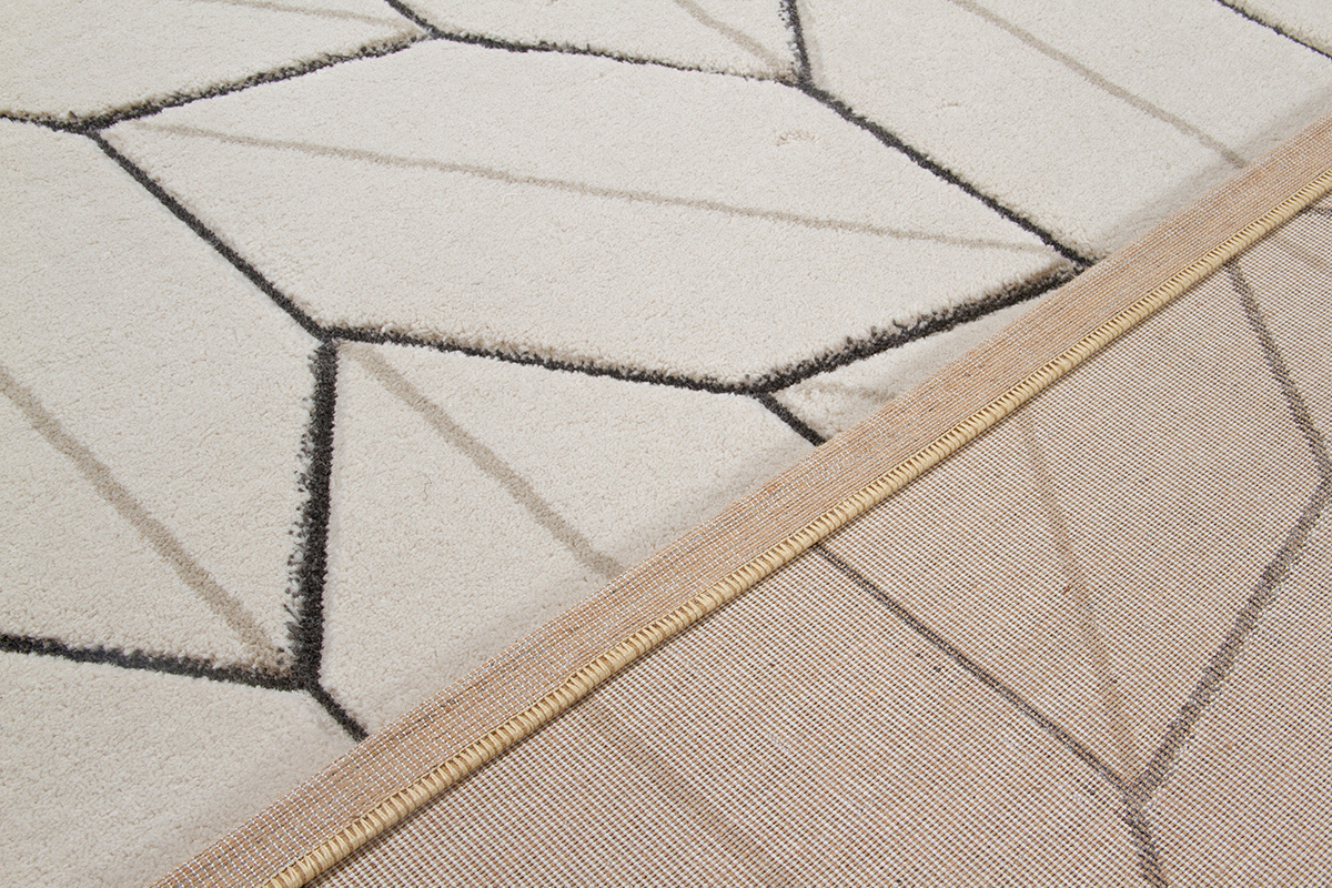 Tapis design beige naturel 160 x 230 cm CORN