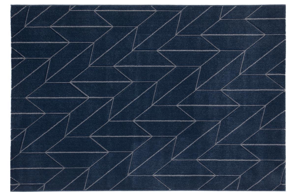 Tapis design bleu 160 x 230 cm BRAQ
