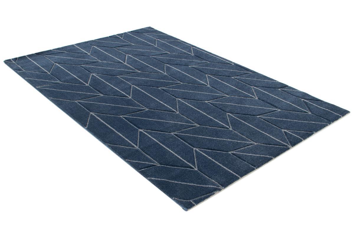 Tapis design bleu 160 x 230 cm BRAQ